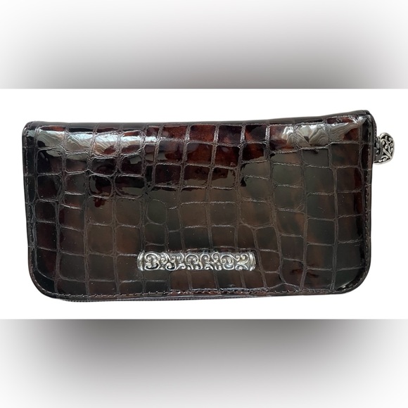 Brighton Handbags - Hostess Pick Brighton Brown and Silver Wallet Crossbody